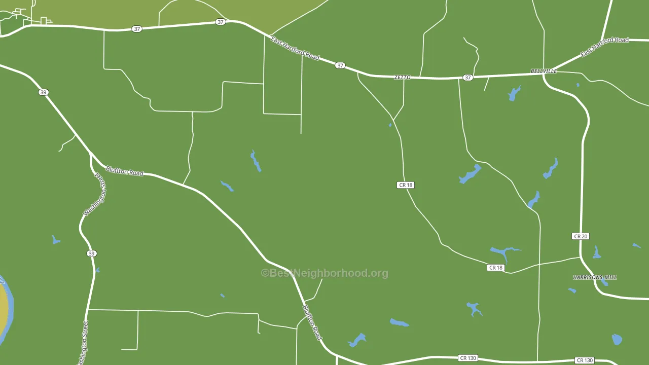 Zetto, GA block-group voter-turnout map