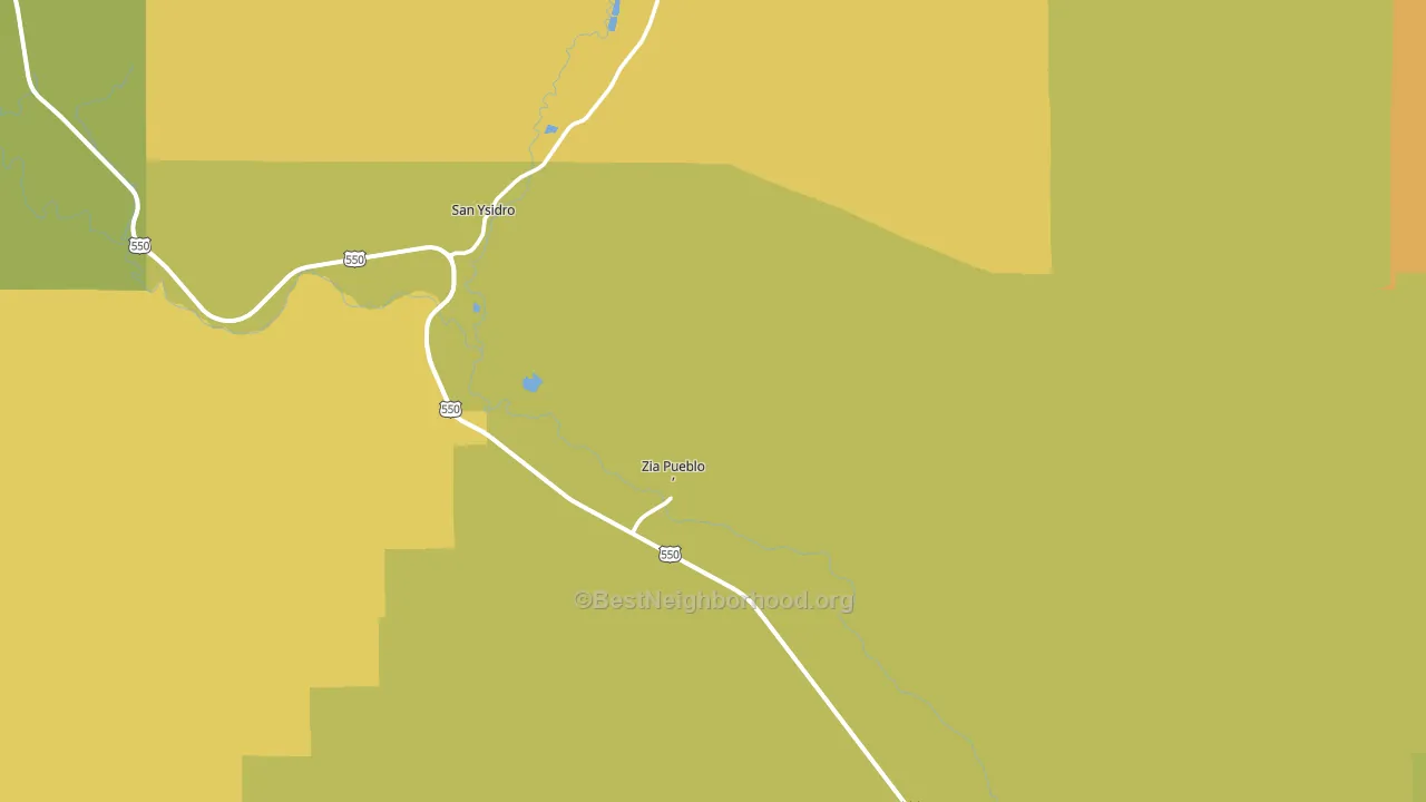 Zia Pueblo, NM block-group voter-turnout map