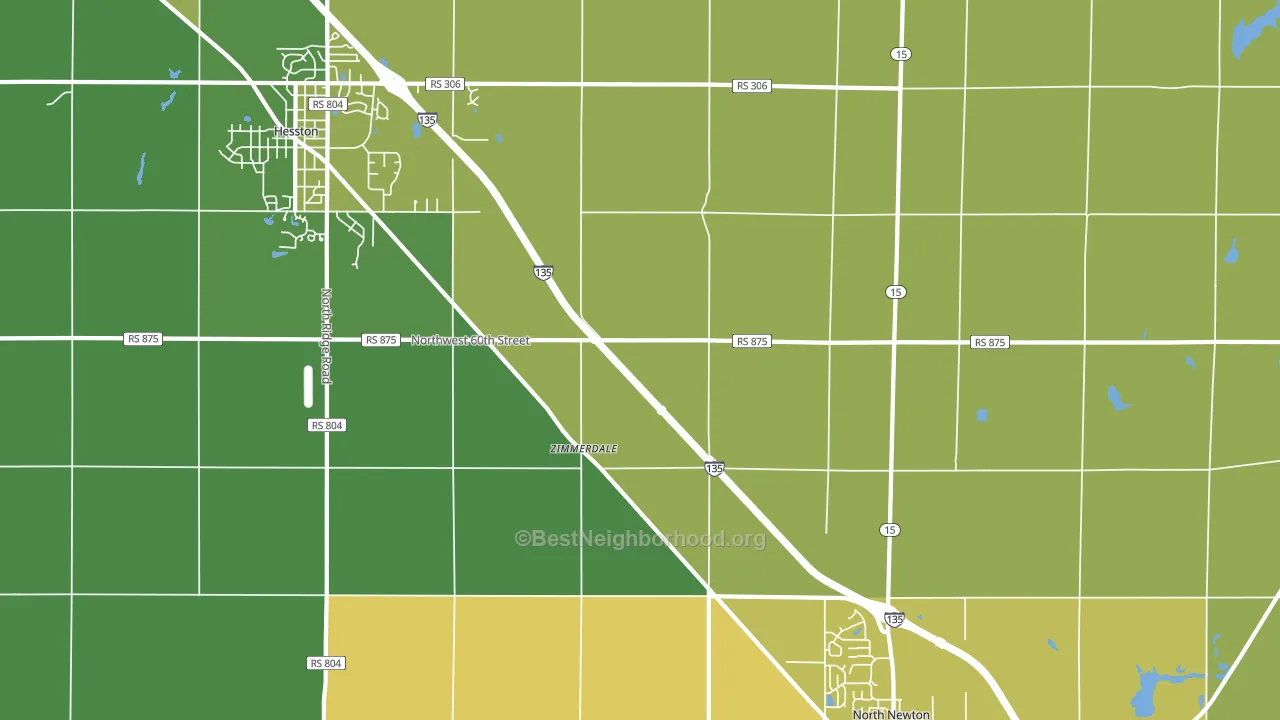 Zimmerdale, KS block-group voter-turnout map