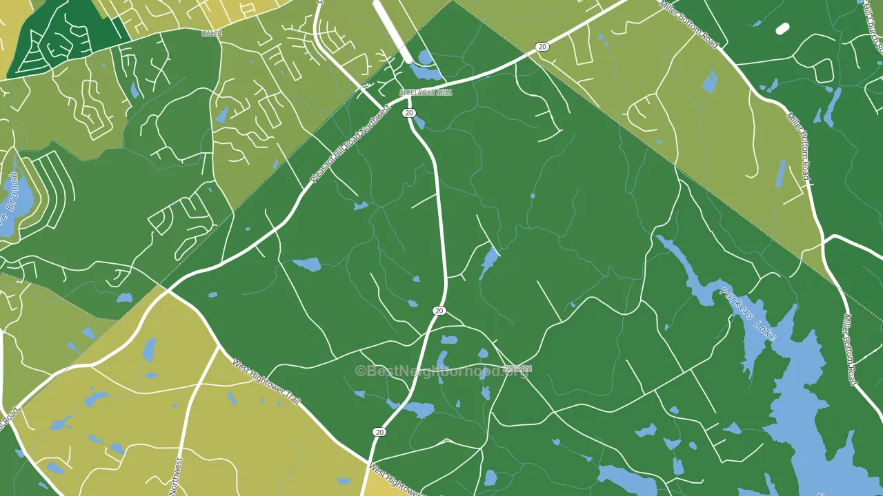 Zingara, GA block-group voter-turnout map
