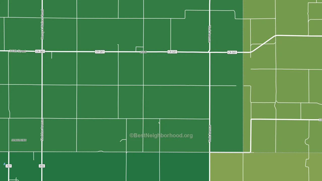 Zion, IA block-group voter-turnout map