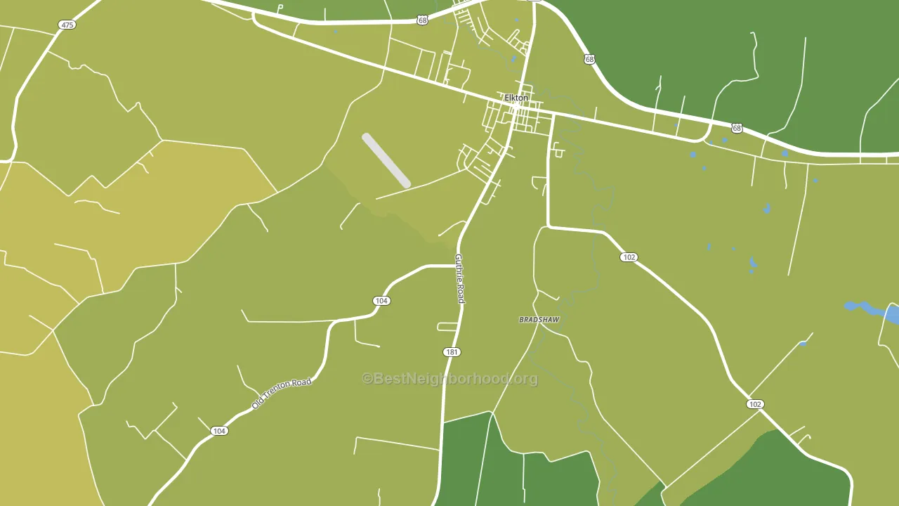 Zion, KY block-group voter-turnout map