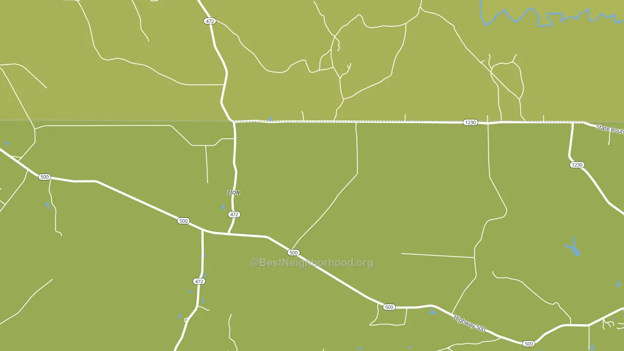 Zion, LA block-group voter-turnout map