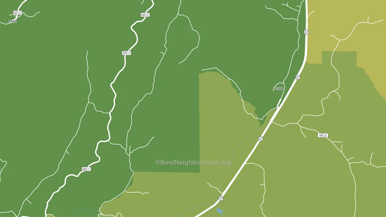 Zion, MO block-group voter-turnout map