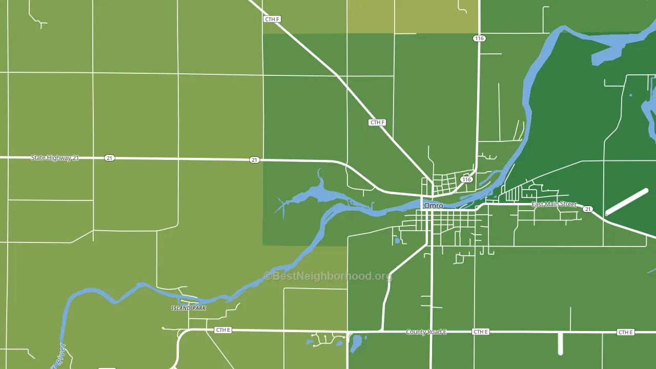 Zion, WI block-group voter-turnout map
