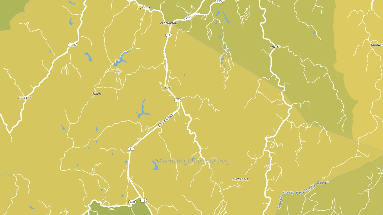 Zoe, KY block-group voter-turnout map