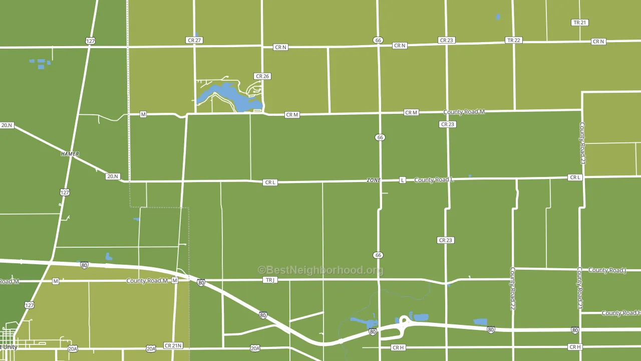 Zone, OH block-group voter-turnout map