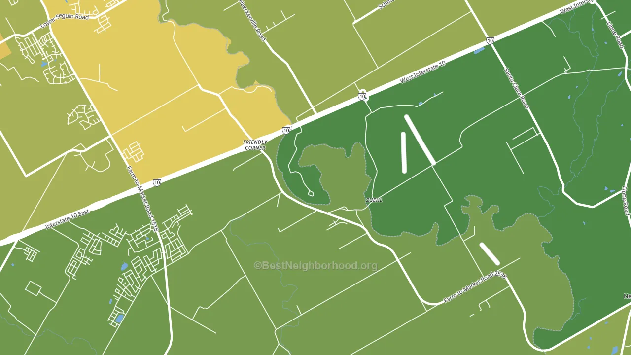 Zuehl, TX block-group voter-turnout map