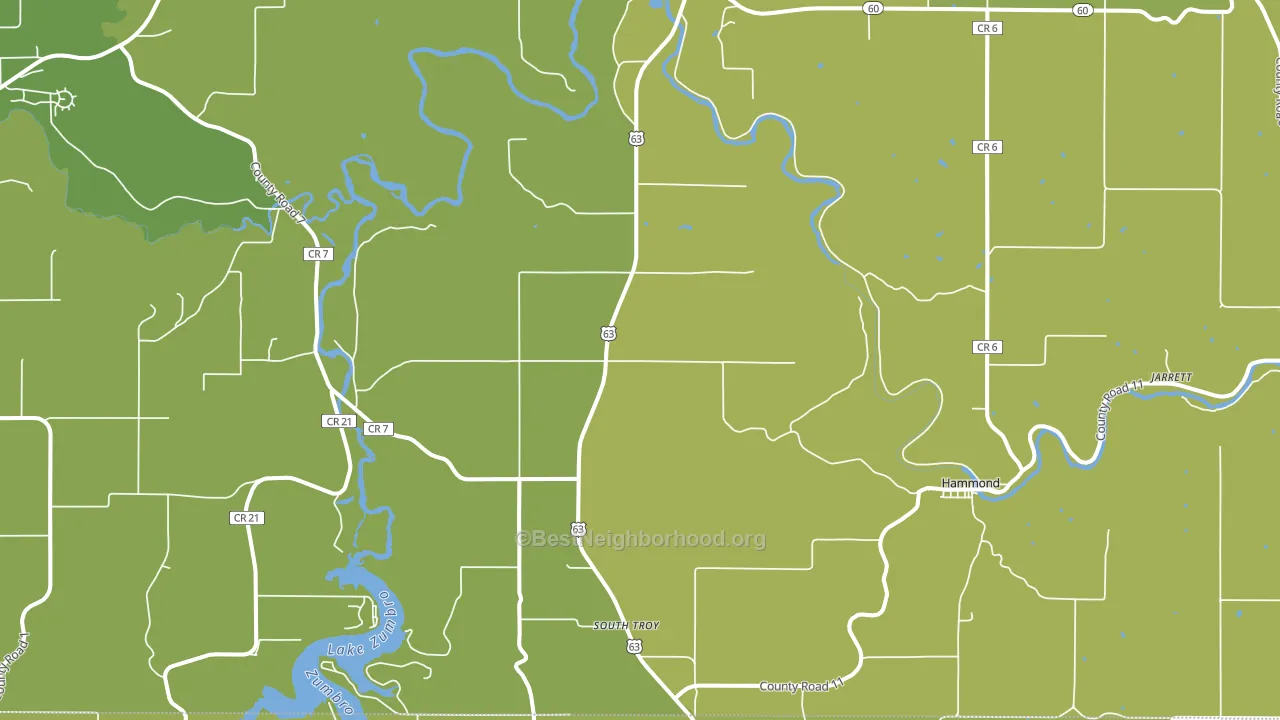 Zumbro Falls, MN block-group voter-turnout map