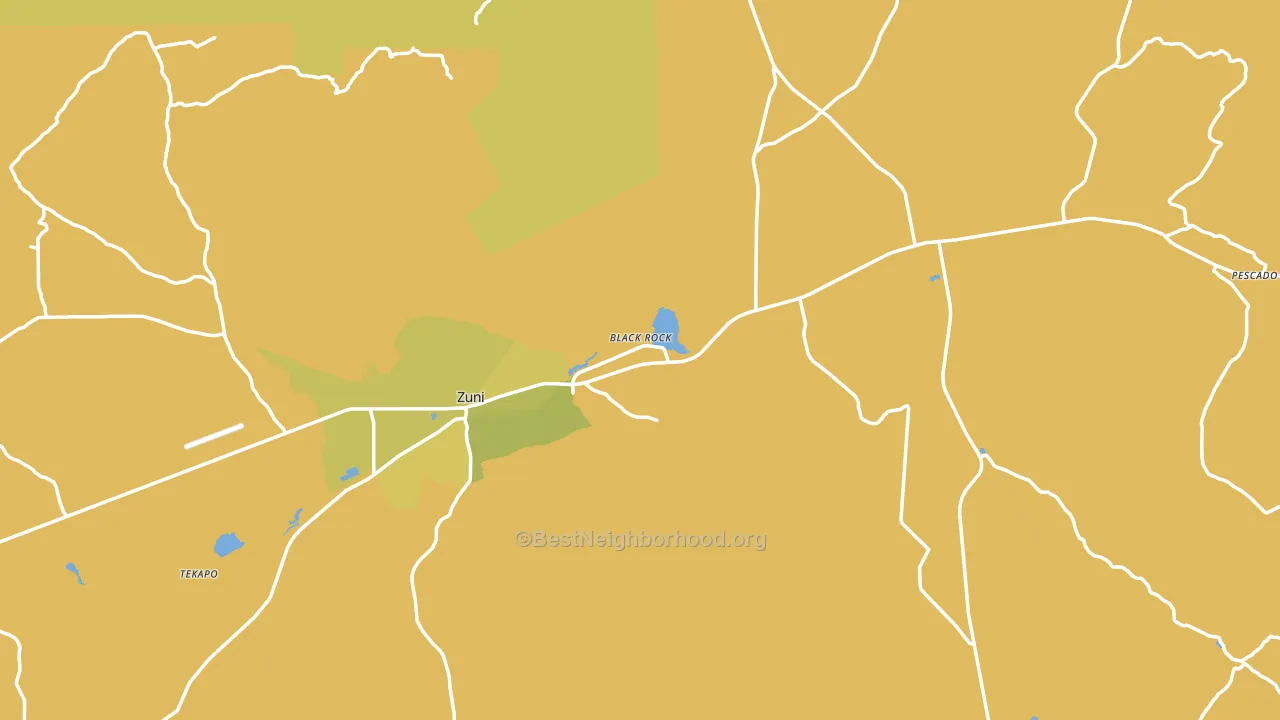 Zuni, NM block-group voter-turnout map