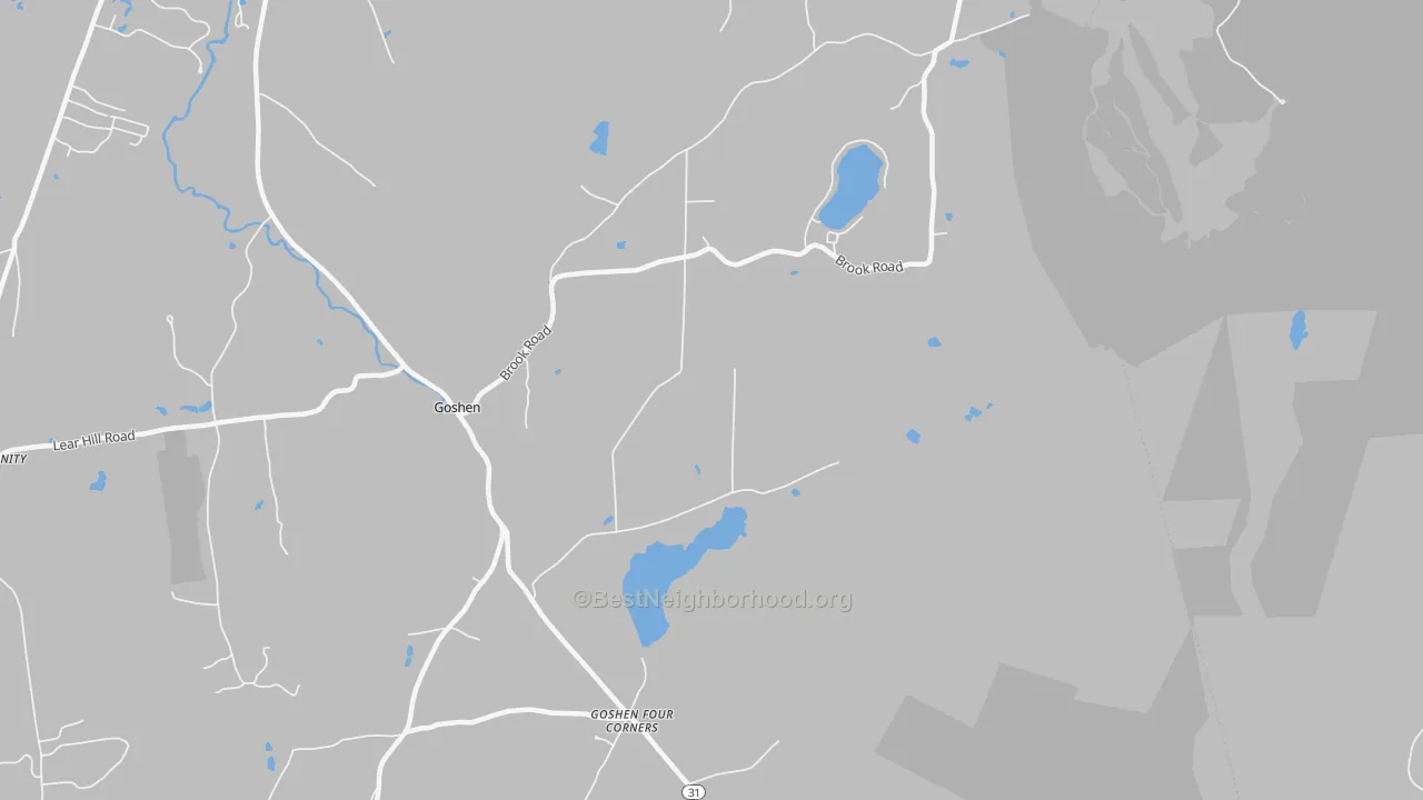 Walk Grade map of 03752, NH, walkable areas in green and car-dependent areas in red