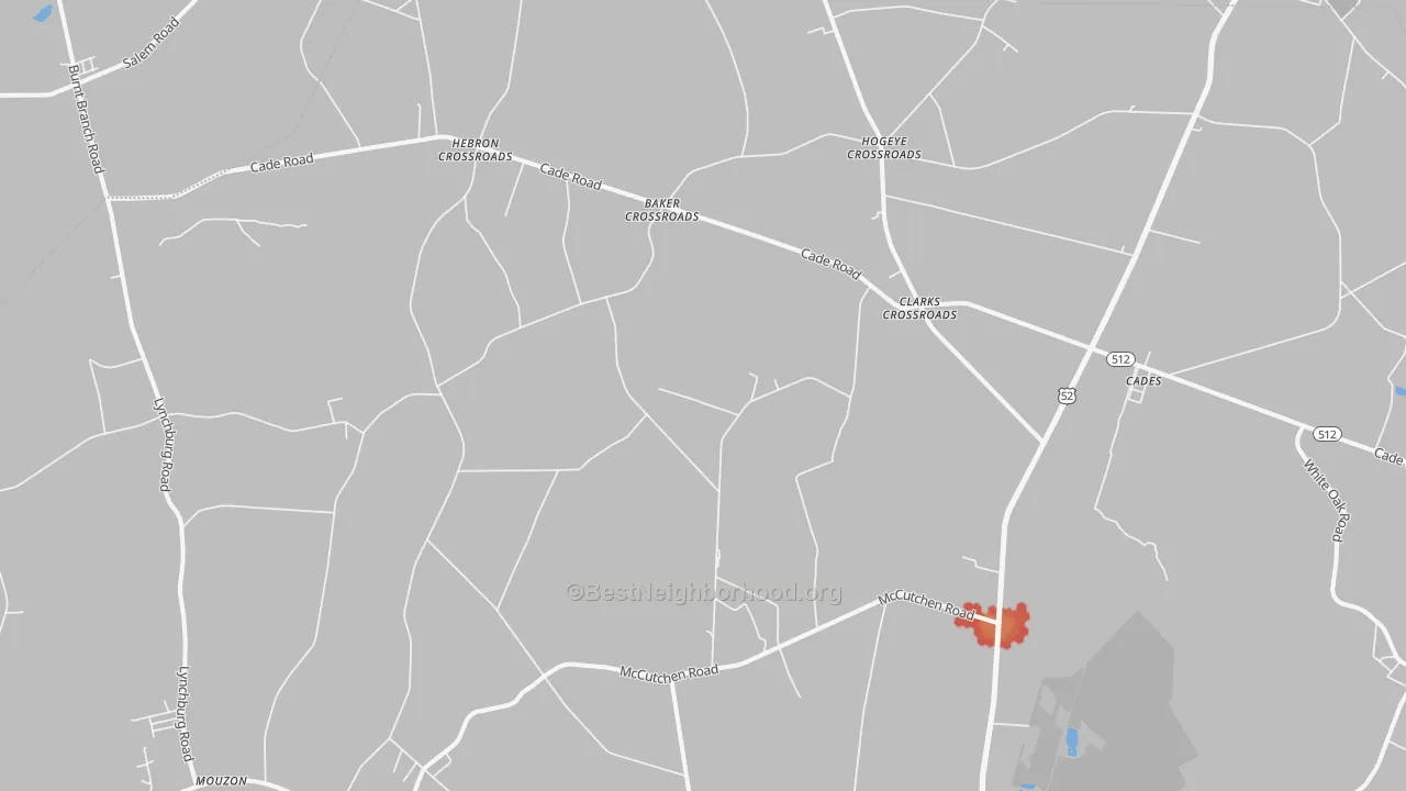 Walk Grade map of 29518, SC, walkable areas in green and car-dependent areas in red