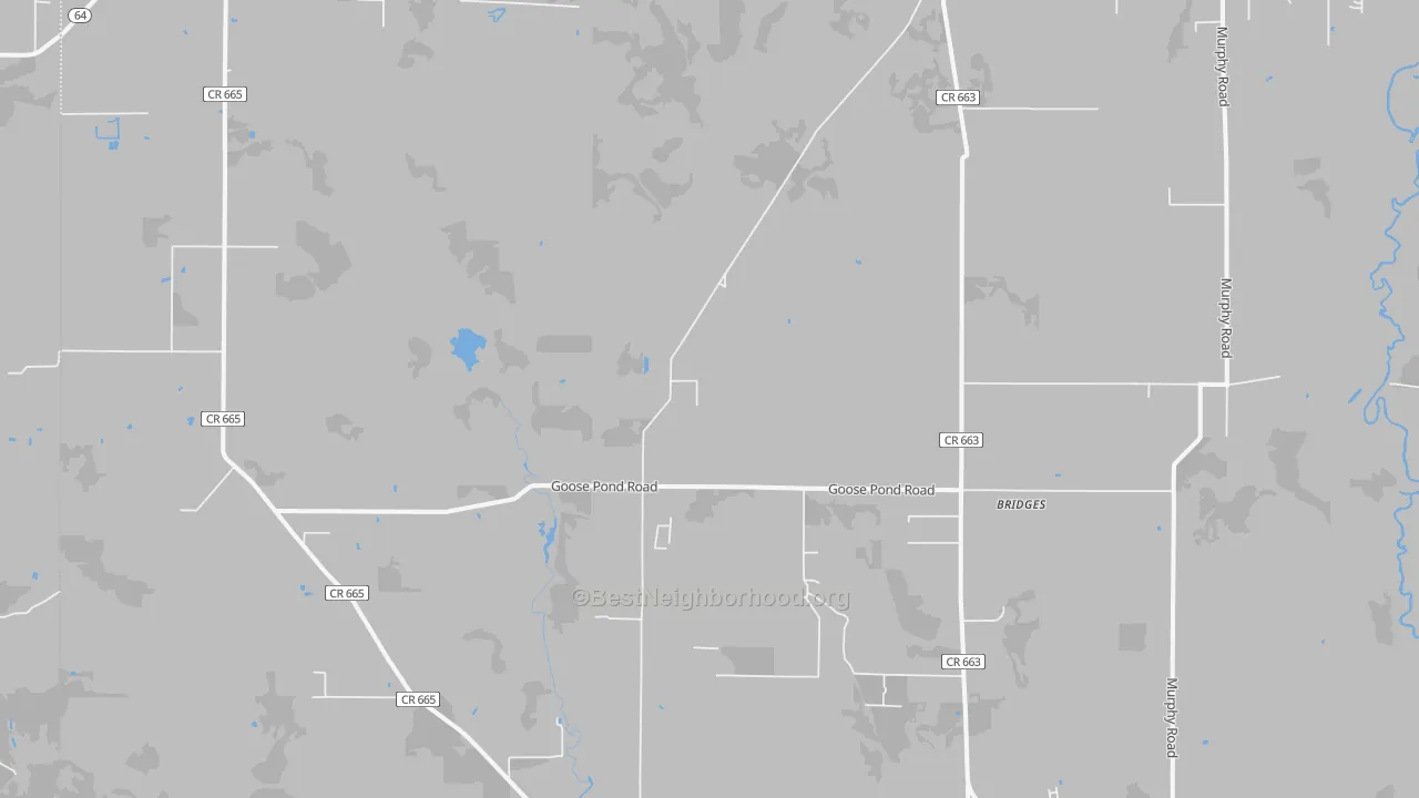 Walk Grade map of 33865, FL, walkable areas in green and car-dependent areas in red
