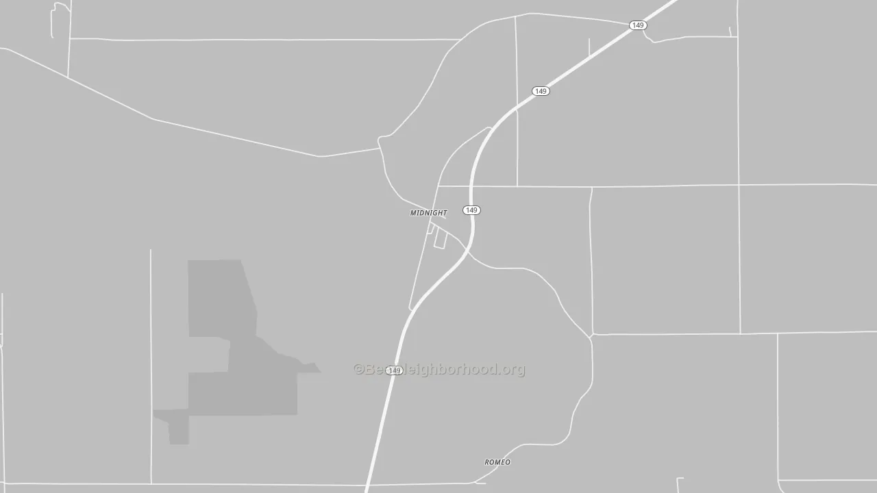 Walk Grade map of 39115, MS, walkable areas in green and car-dependent areas in red