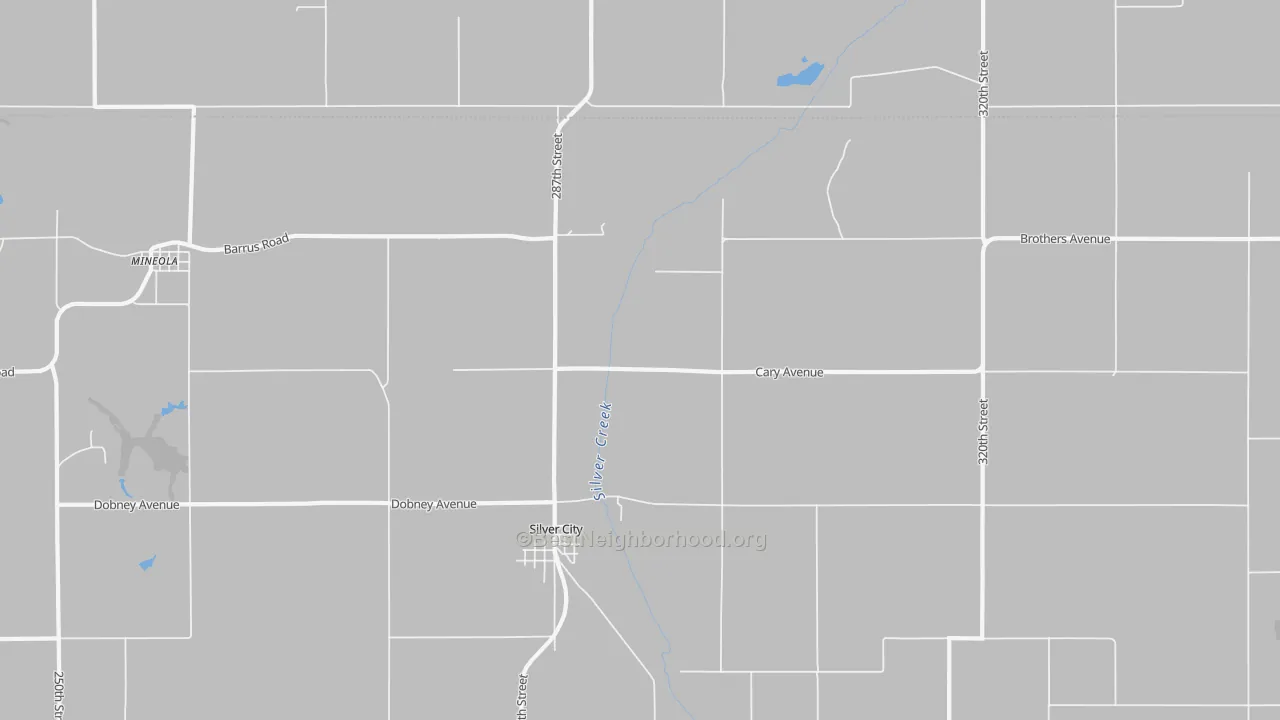Walk Grade map of 51571, IA, walkable areas in green and car-dependent areas in red