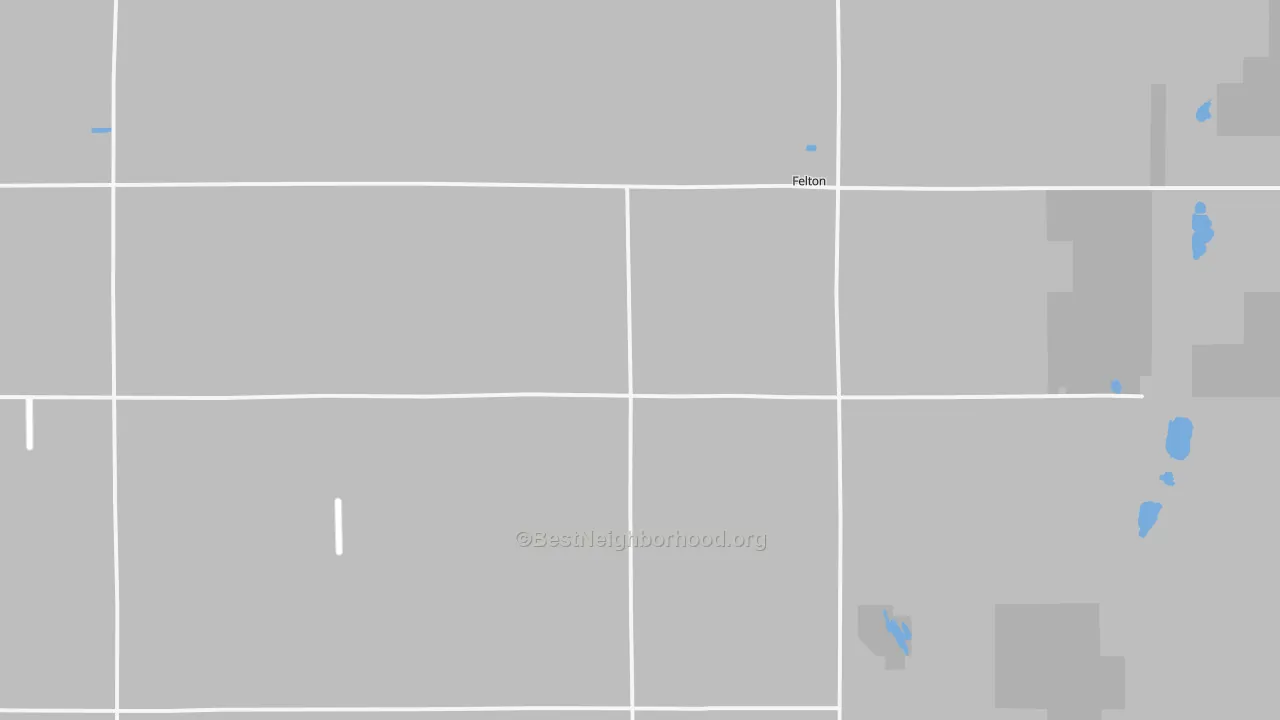 Walk Grade map of 56536, MN, walkable areas in green and car-dependent areas in red