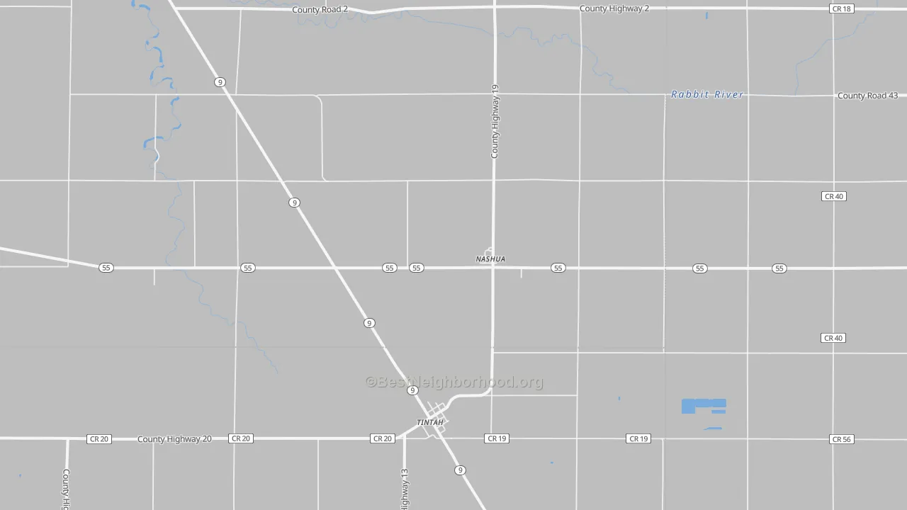 Walk Grade map of 56565, MN, walkable areas in green and car-dependent areas in red