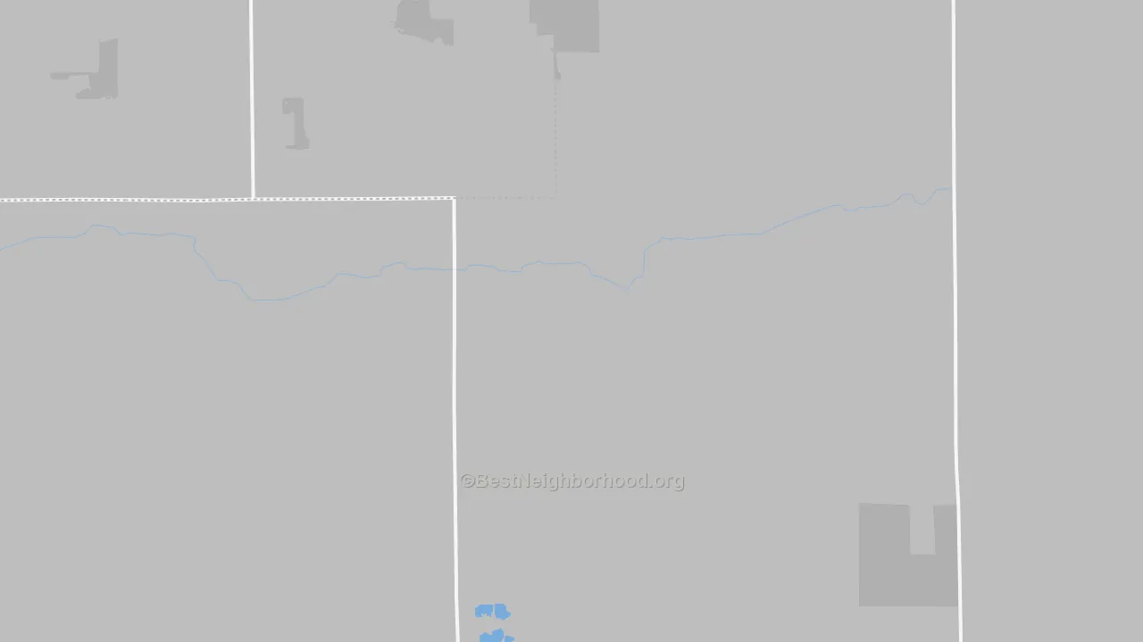 Walk Grade map of 56684, MN, walkable areas in green and car-dependent areas in red