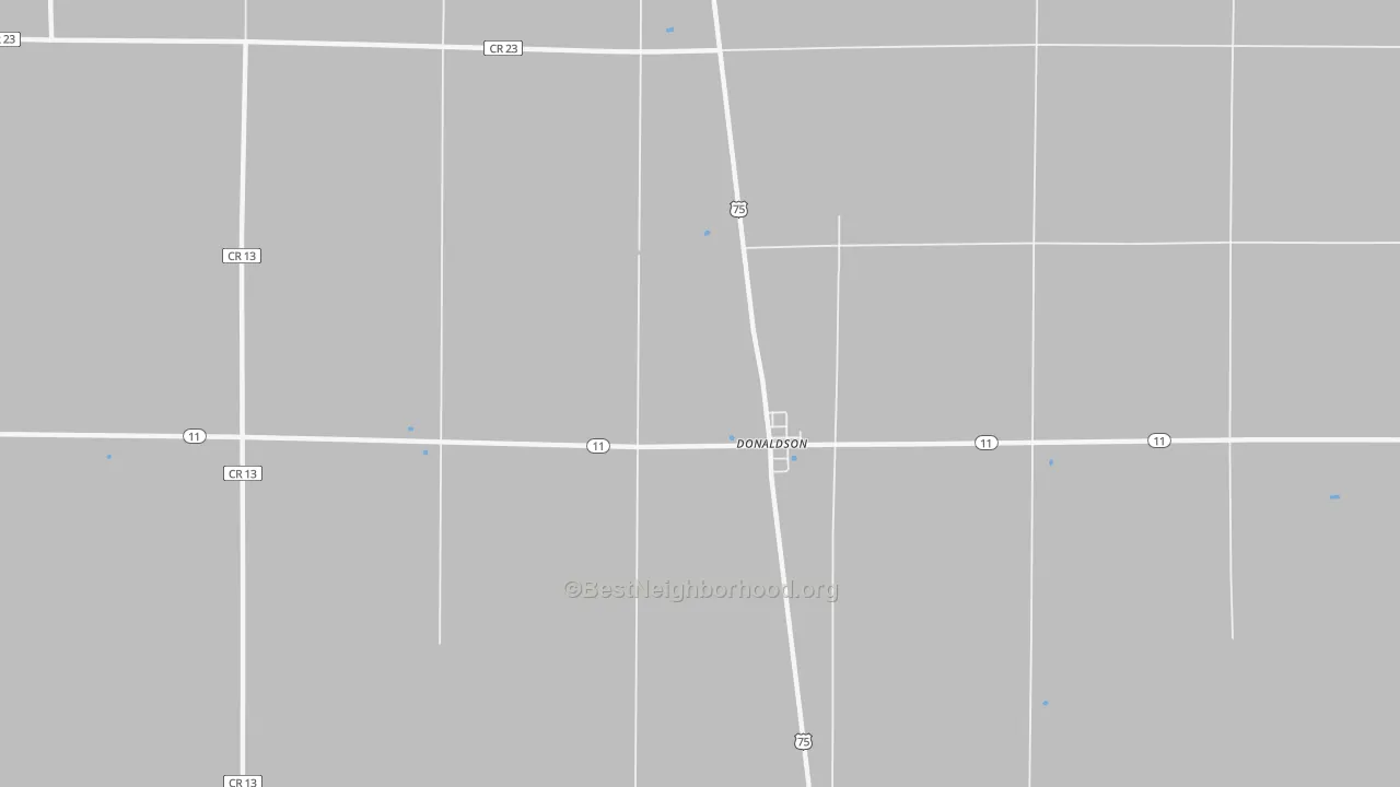 Walk Grade map of 56720, MN, walkable areas in green and car-dependent areas in red