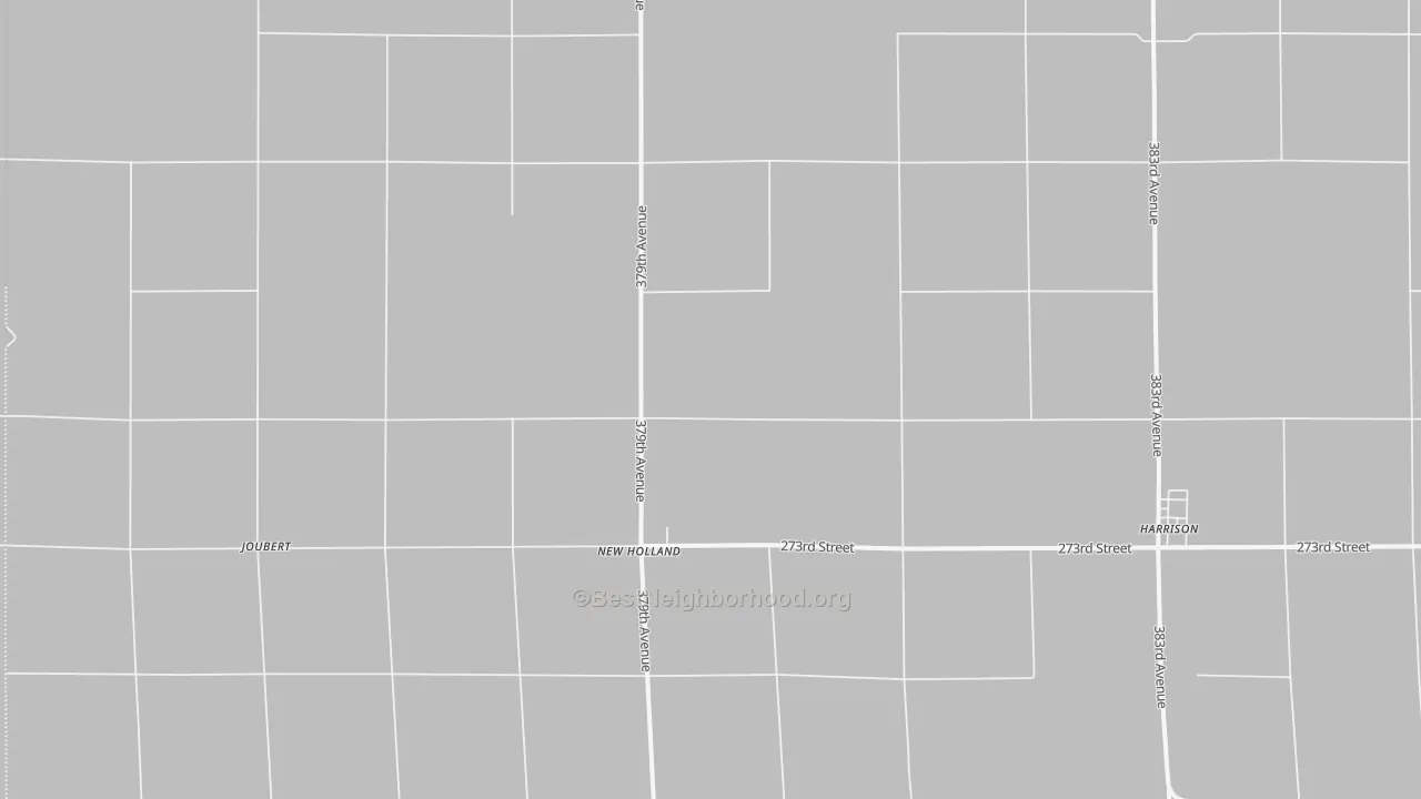 Walk Grade map of 57344, SD, walkable areas in green and car-dependent areas in red