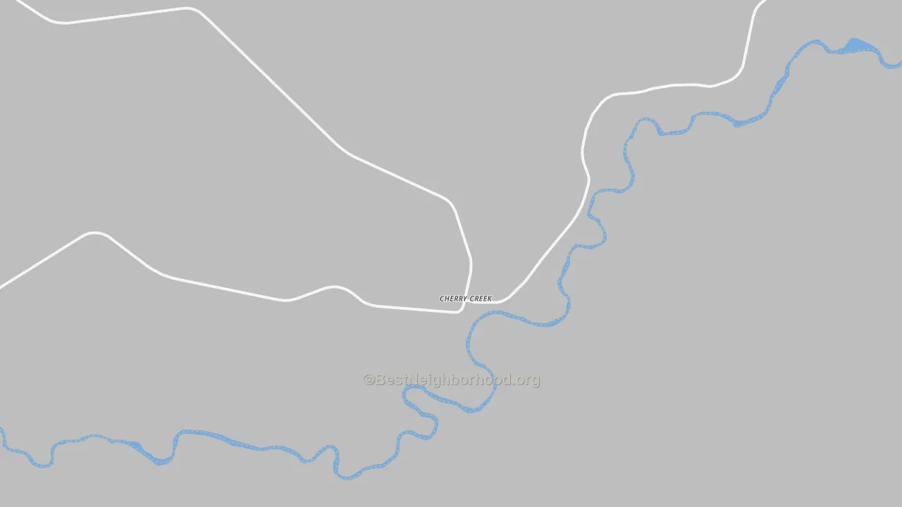Walk Grade map of 57622, SD, walkable areas in green and car-dependent areas in red