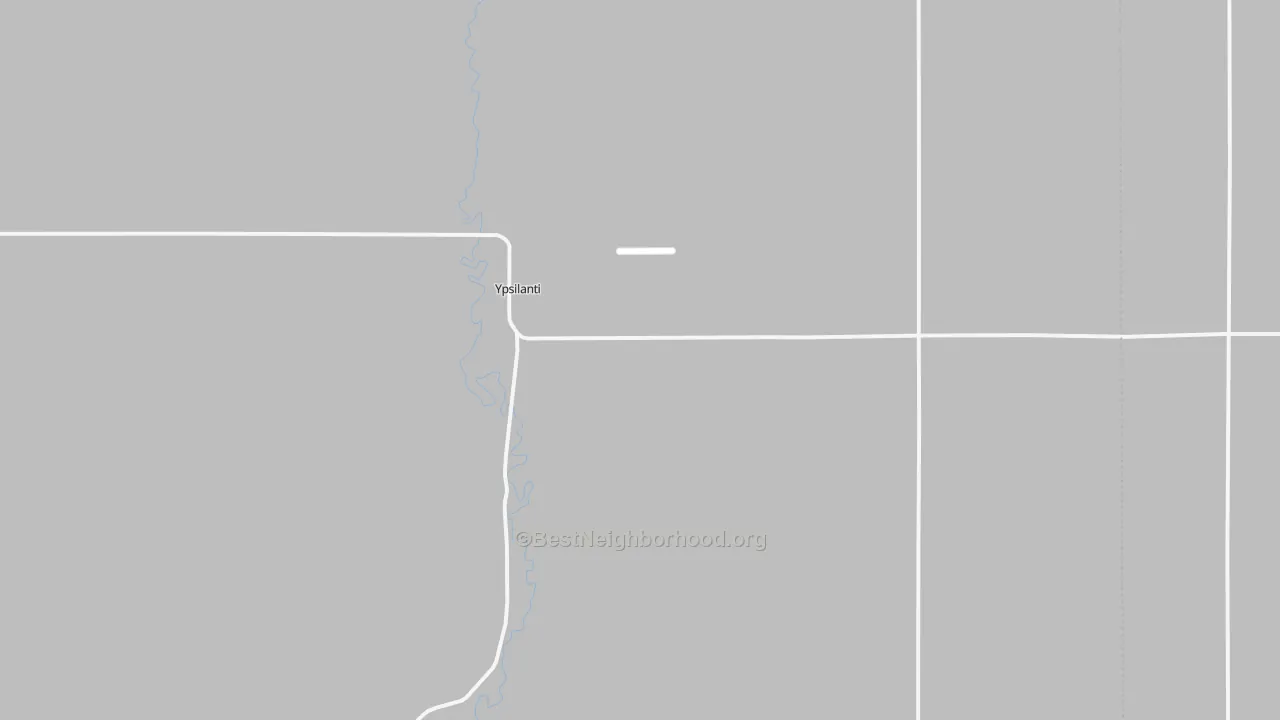 Walk Grade map of 58497, ND, walkable areas in green and car-dependent areas in red