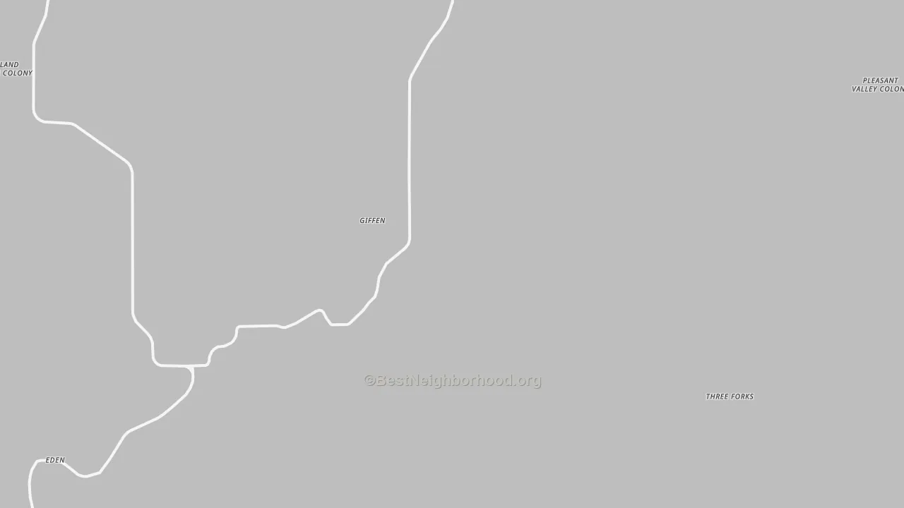 Walk Grade map of 59480, MT, walkable areas in green and car-dependent areas in red