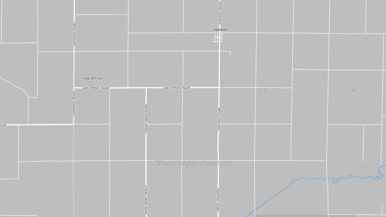 Walk Grade map of 61042, IL, walkable areas in green and car-dependent areas in red