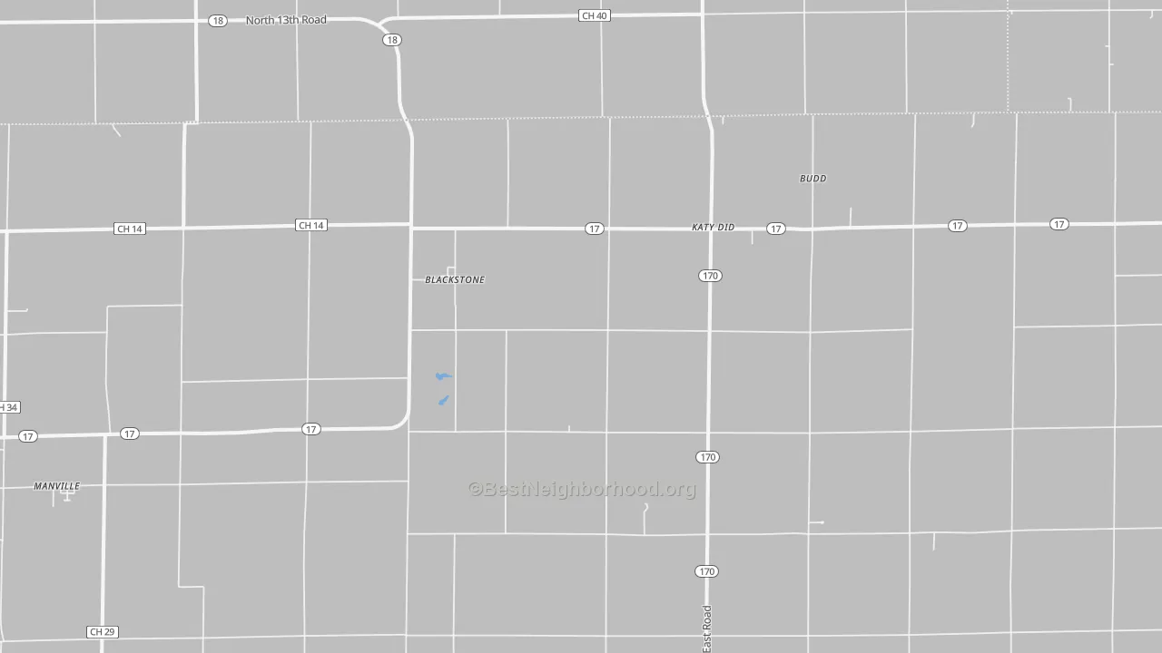 Walk Grade map of 61313, IL, walkable areas in green and car-dependent areas in red