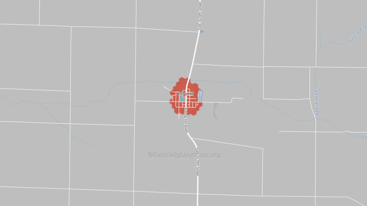 Walk Grade map of 61419, IL, walkable areas in green and car-dependent areas in red