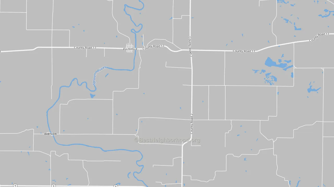 Walk Grade map of 61431, IL, walkable areas in green and car-dependent areas in red