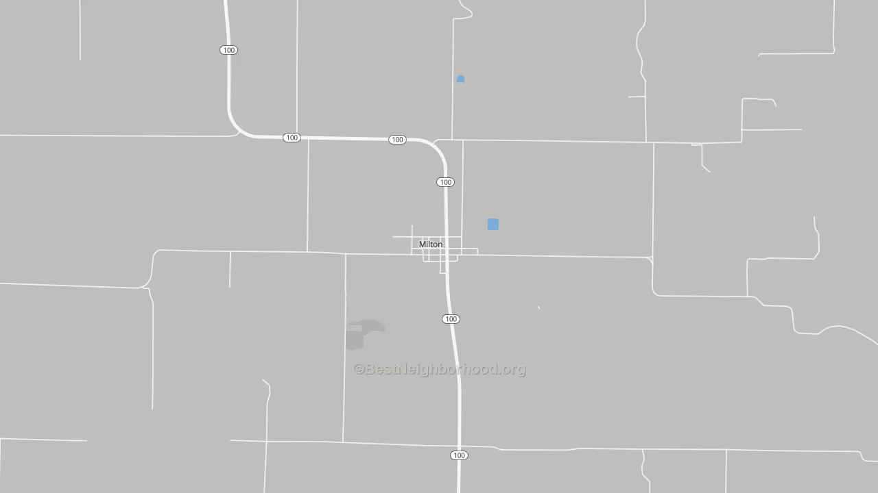 Walk Grade map of 62352, IL, walkable areas in green and car-dependent areas in red