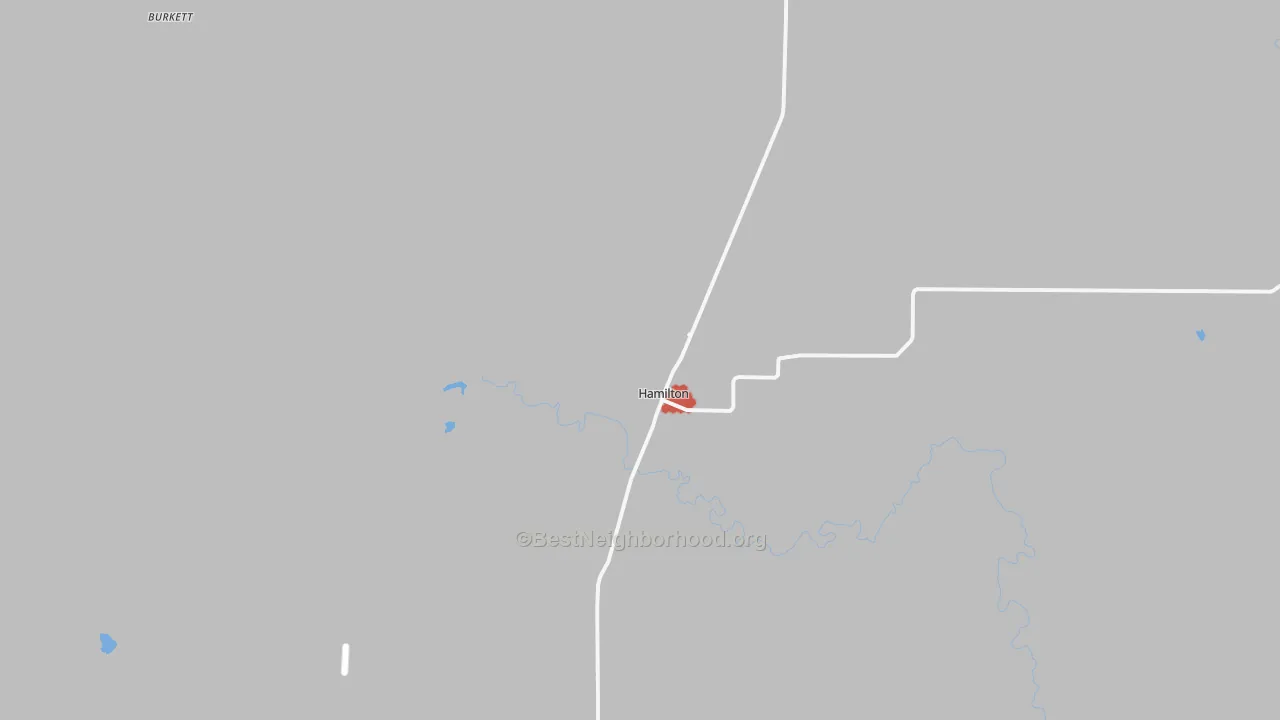 Walk Grade map of 66853, KS, walkable areas in green and car-dependent areas in red