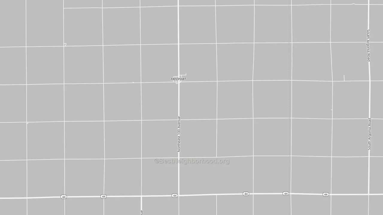 Walk Grade map of 67049, KS, walkable areas in green and car-dependent areas in red