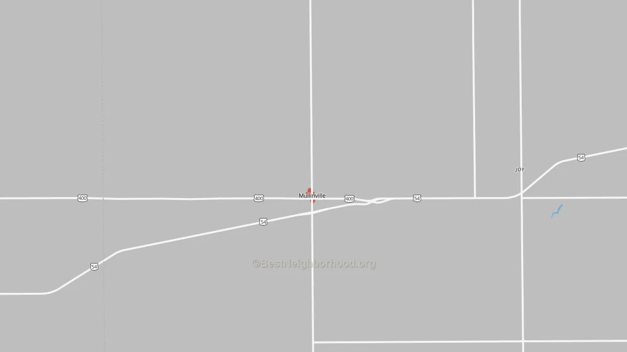 Walk Grade map of 67109, KS, walkable areas in green and car-dependent areas in red