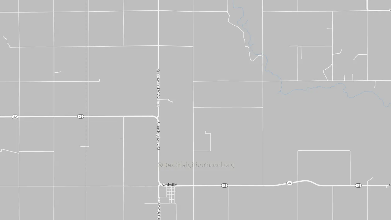 Walk Grade map of 67112, KS, walkable areas in green and car-dependent areas in red