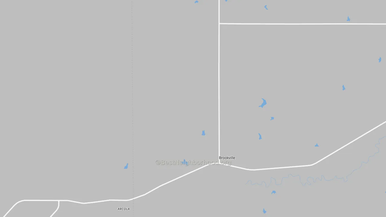 Walk Grade map of 67425, KS, walkable areas in green and car-dependent areas in red