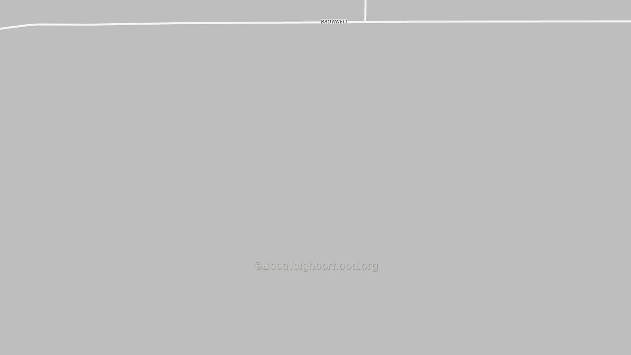 Walk Grade map of 67521, KS, walkable areas in green and car-dependent areas in red