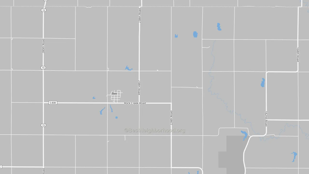 Walk Grade map of 68314, NE, walkable areas in green and car-dependent areas in red
