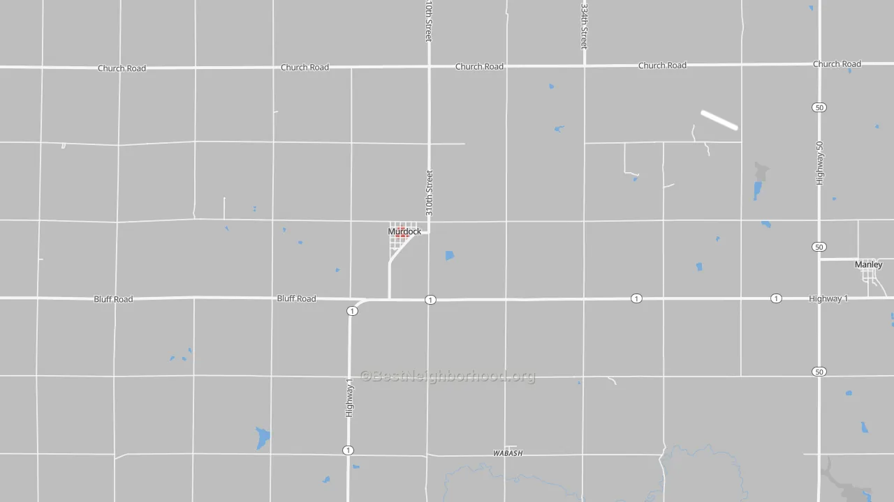 Walk Grade map of 68407, NE, walkable areas in green and car-dependent areas in red