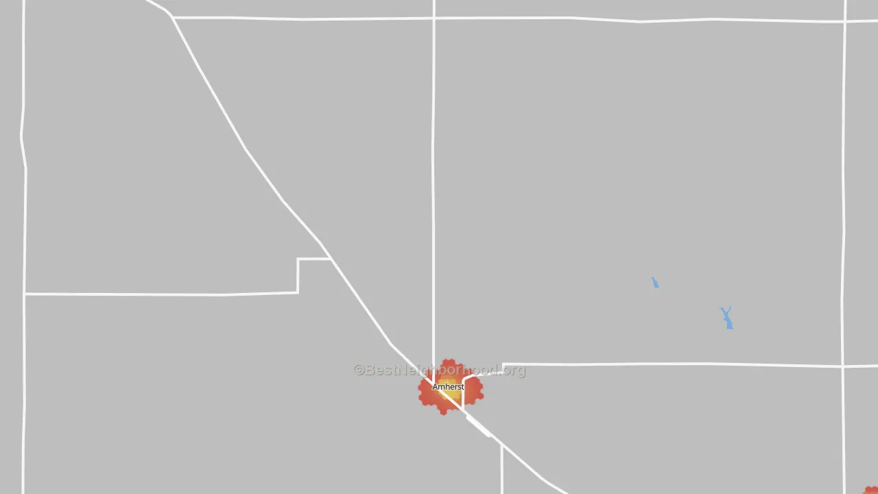 Walk Grade map of 68812, NE, walkable areas in green and car-dependent areas in red