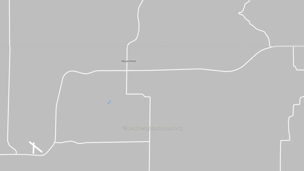 Walk Grade map of 69039, NE, walkable areas in green and car-dependent areas in red