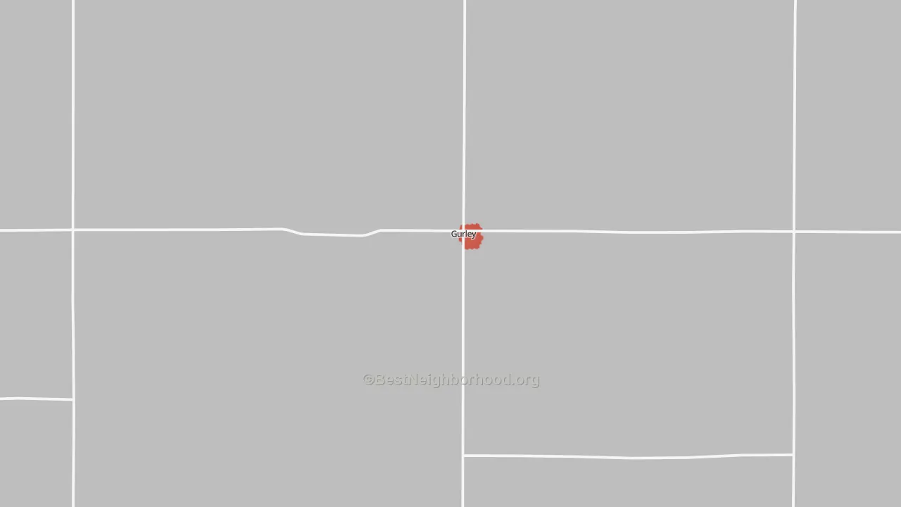 Walk Grade map of 69141, NE, walkable areas in green and car-dependent areas in red