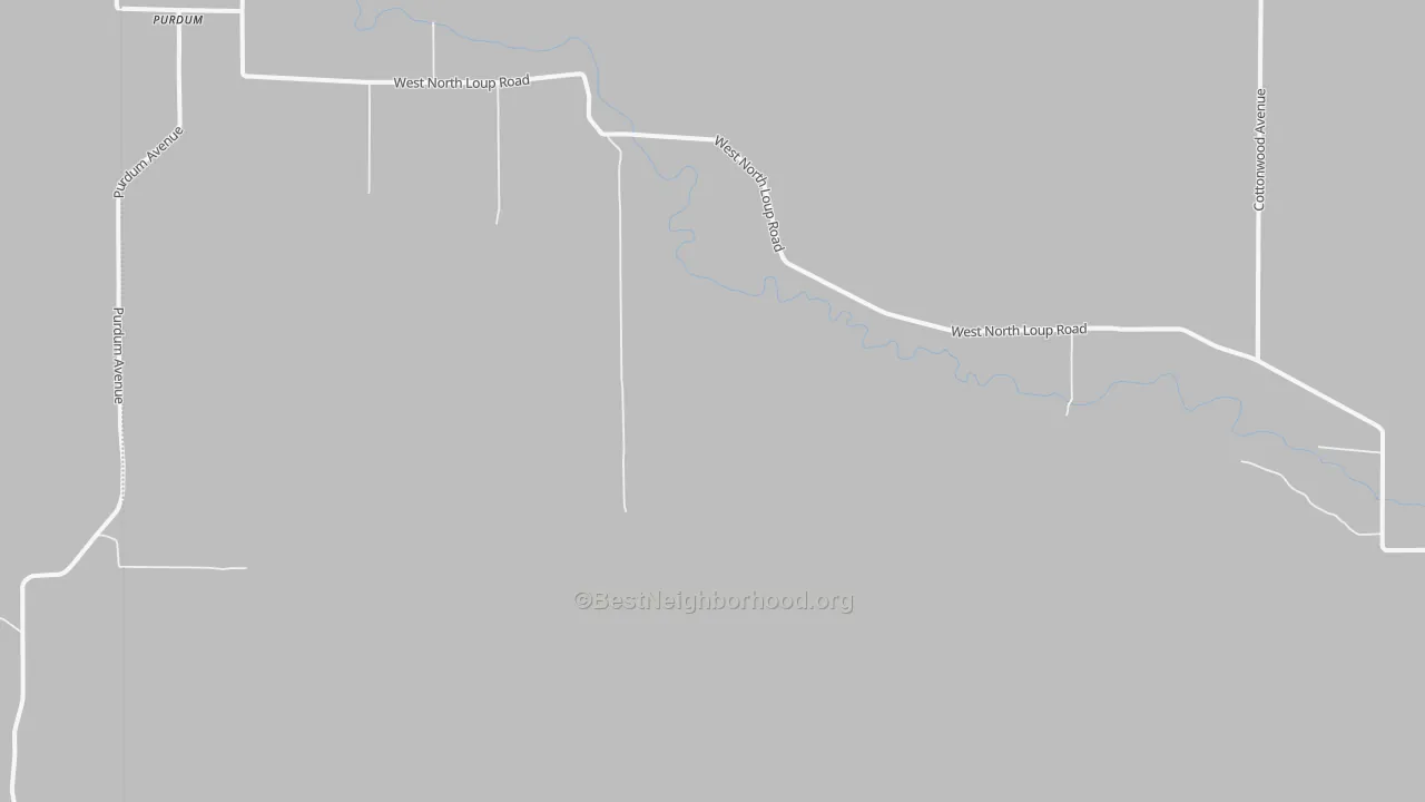 Walk Grade map of 69157, NE, walkable areas in green and car-dependent areas in red