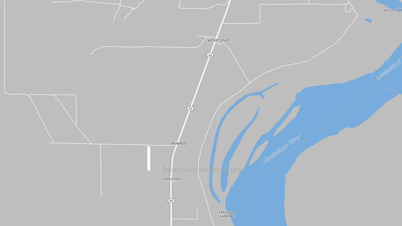 Walk Grade map of 72328, AR, walkable areas in green and car-dependent areas in red