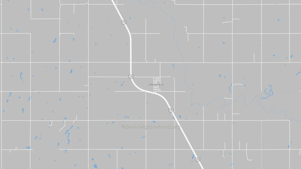 Walk Grade map of 73043, OK, walkable areas in green and car-dependent areas in red