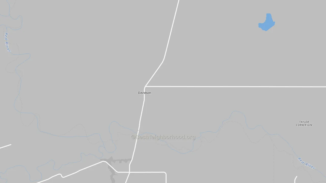Walk Grade map of 73530, OK, walkable areas in green and car-dependent areas in red