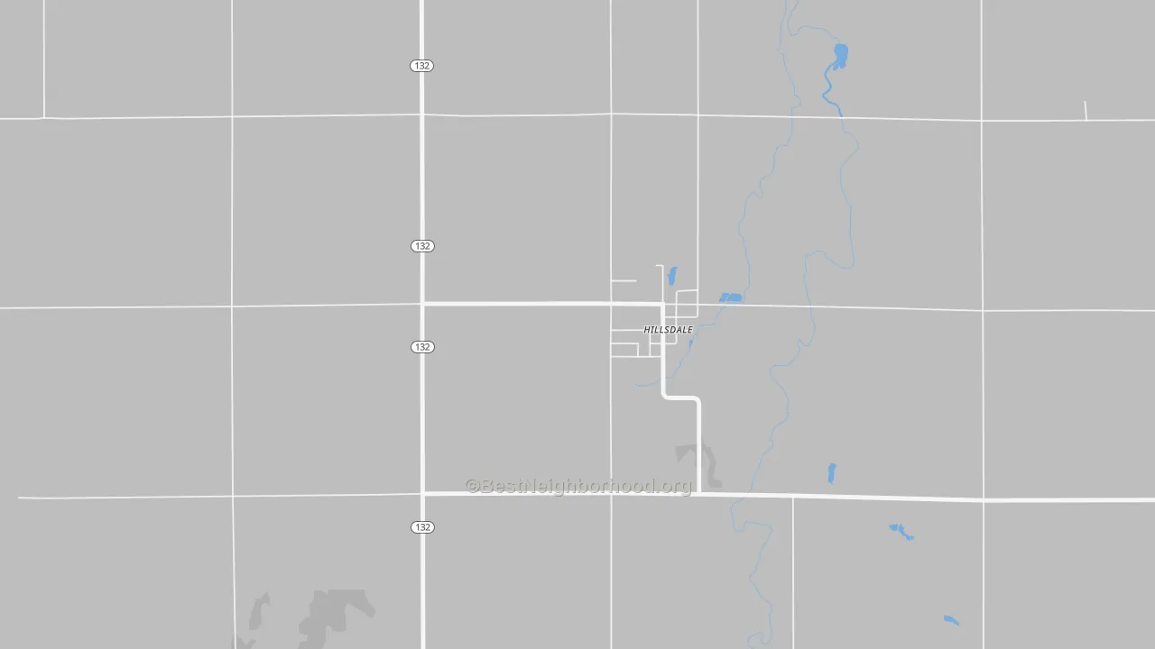 Walk Grade map of 73743, OK, walkable areas in green and car-dependent areas in red