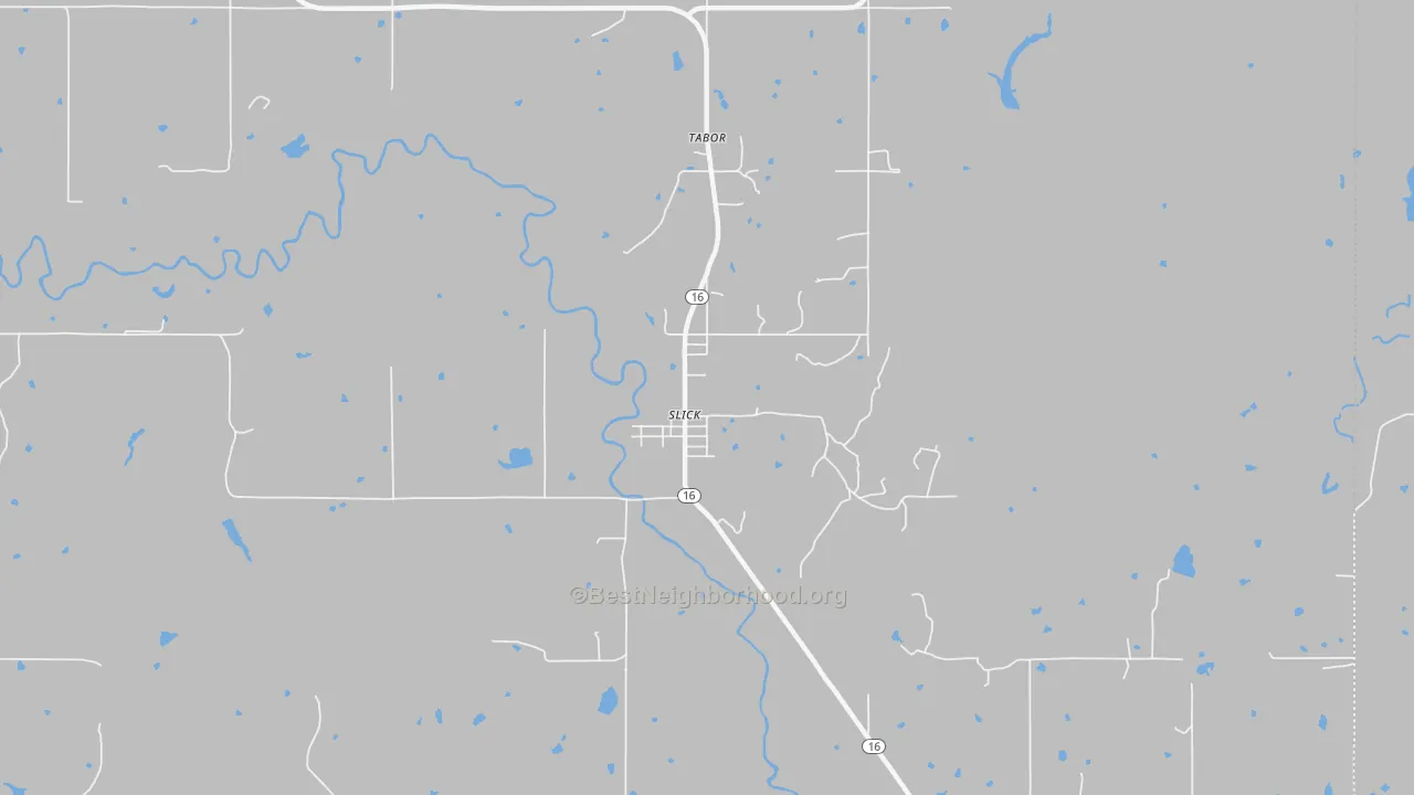 Walk Grade map of 74071, OK, walkable areas in green and car-dependent areas in red
