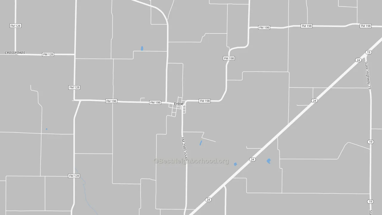 Walk Grade map of 75441, TX, walkable areas in green and car-dependent areas in red